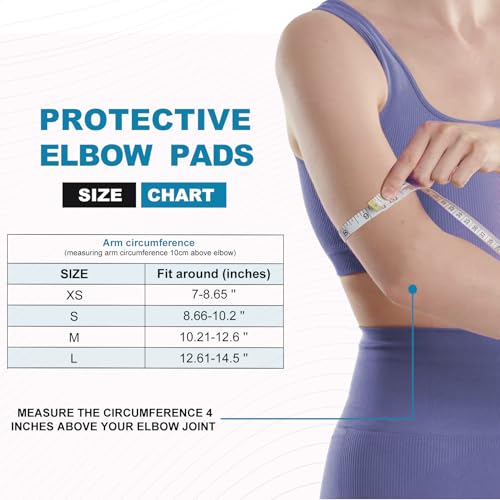 Compression Padded Elbow Sleeve for Sports 2 Pack Arm Forearm Crashproof Protection Anti-collision Pads for Football - size: XX-Large