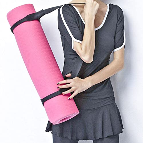 Tenalleys 1Pcs Adjustable Yoga Mat Strap Multi-Purpose Straps Easy-Cinch Yoga Mat Sling - color: Black