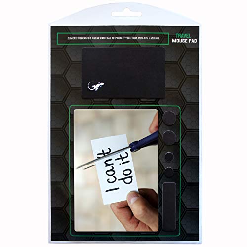 Mouse Pad Adhesive Bottom - Sticks to Any Surface - Portable - Webcam Covers and Screen Cleaner Included (CAN DO IT) - color: CAN DO IT