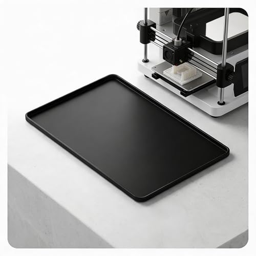 Frezonika Silicone Mat for 3D Printers, Anti-Slip Pad Compatible with Flashforge, Comgrow, Elegoo, Bambulab and Most of 3D Printers, Desk Surface Protector 3D Printer Accessories 23.6x15.8in (Black)