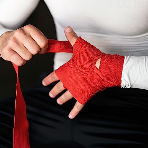 PATIKIL Boxing Hand Wrap Elastic Martial Arts Fist Bandages for Thai Kickboxing - color: Black