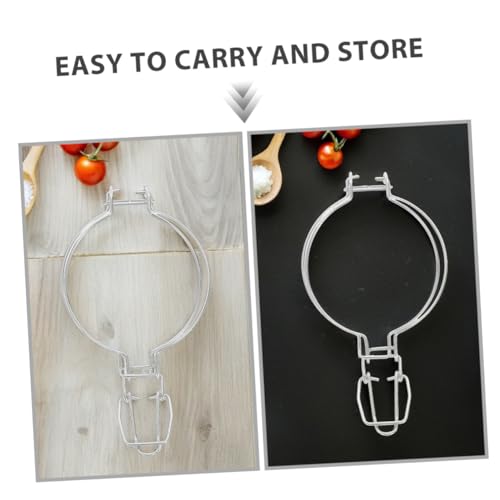 2pcs Stainless Steel Food Sealing Clip 93mm Wire Fixing Buckle Glass Container Lid Clamp for Kitchen Storage and Canning