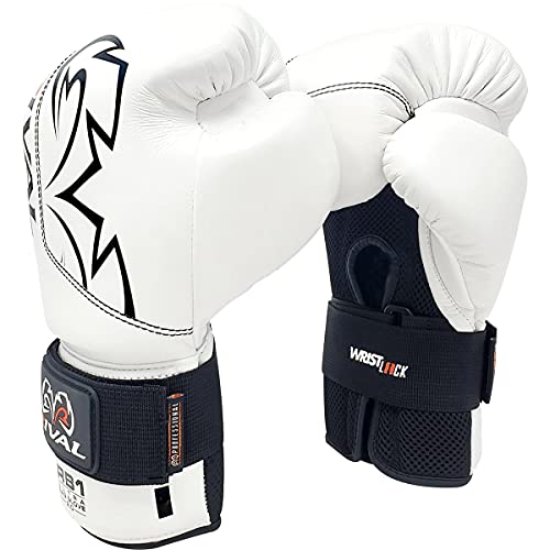 RIVAL Boxing RB1 2.0 Ultra Bag Gloves, Hook and Loop Closure, Super-Resistant Microfiber, High-Density Foam, Breathable Mesh Palm - color: White, size: Small