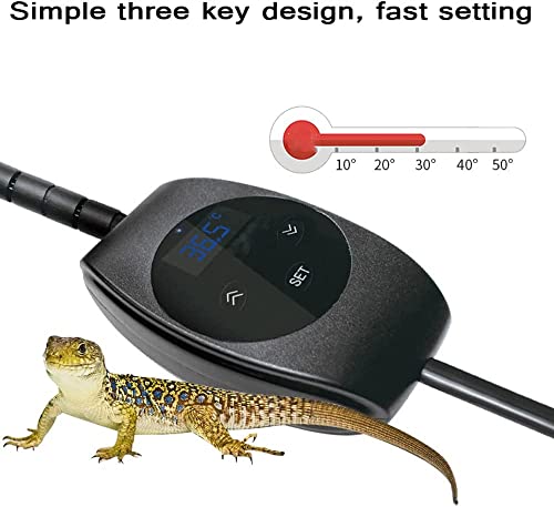 Reptile Heat Mat Reptile Heat Mats, Non-Adhesive Reptile Heating Pad With Temperature Adjustment, Waterproof Under Tank Terrarium Heating Cushion For Snakes For Lizards For Reptiles For Hermit Crab Tu