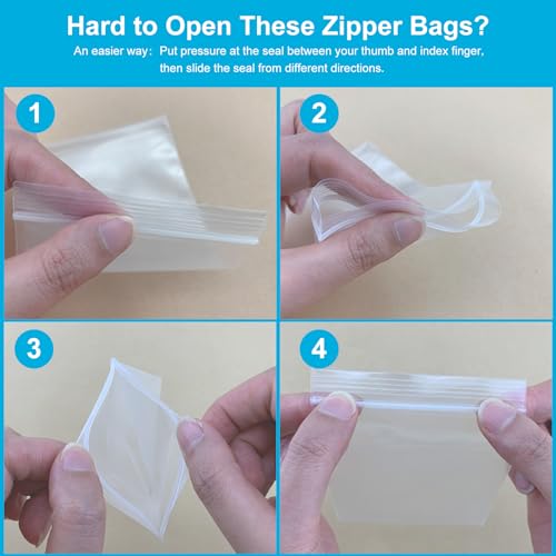 3''x 3'', (Pack of 200) 2 mil Thick Clear Plastic Reclosable Zip Poly Bags with Resealable Lock Seal Zipper, Clear Small Zip Bag, Jewelry Bags, Candy, Storage, Packaging & Shipping - size: 3" x 3"