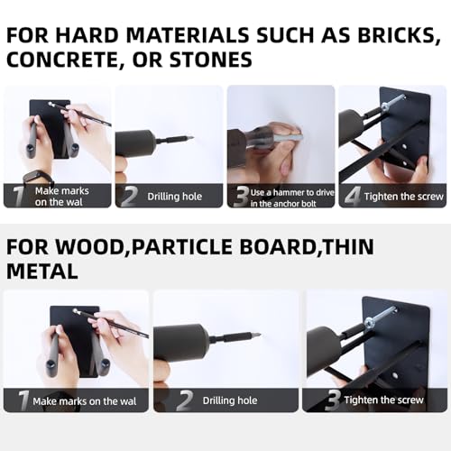14" Large Heavy Duty Garage Hooks, 4-Pack Steel Garage Storage Hooks with Support Rods, Utility Wall Mount Hangers for Power Tools, Car Tires, Ladders, Chairs, Garden Tools and More - size: 4-Pack 14" Heavy Hooks