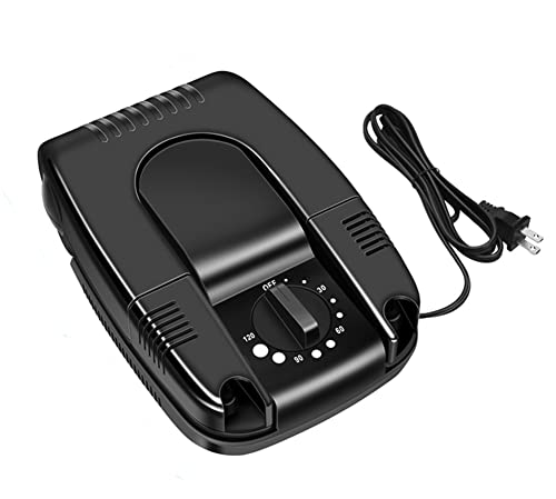 Portable Electric Shoe Glove Boot Dryer Warmer with Folding and Drying Rack - color: 110v-Black, size: M