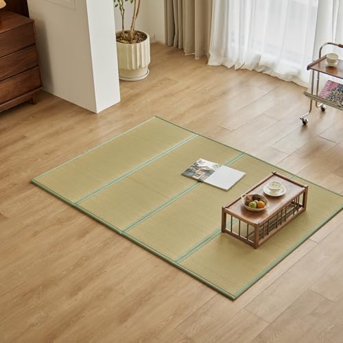 Natural Rush Grass Floor Tatami Mat,Full XL, 83" x 55" x 0.5" - size: 4'7" x 6'11"