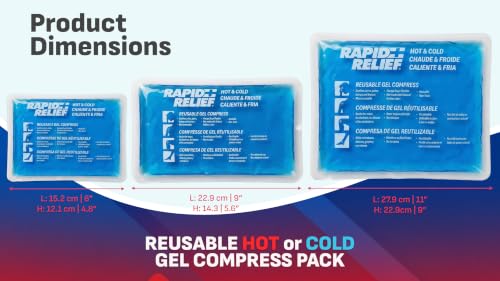 Rapid Relief Gel Ice Pack, Reusable Cold Pain Relief, Small 4x6 Inch 1 Ct - size: 4 x 6 Inch