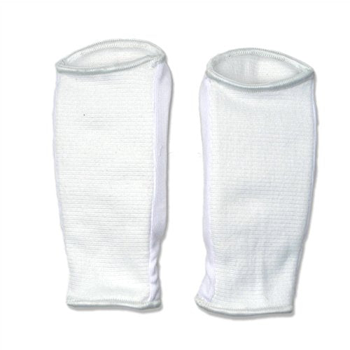 Cloth Forearm Guard Taekwondo, Martial Arts, MMA Forearm Protective Gear Protector for Sparring (Black/White; Child Small to Adult XL) - size: X-Large, style: White