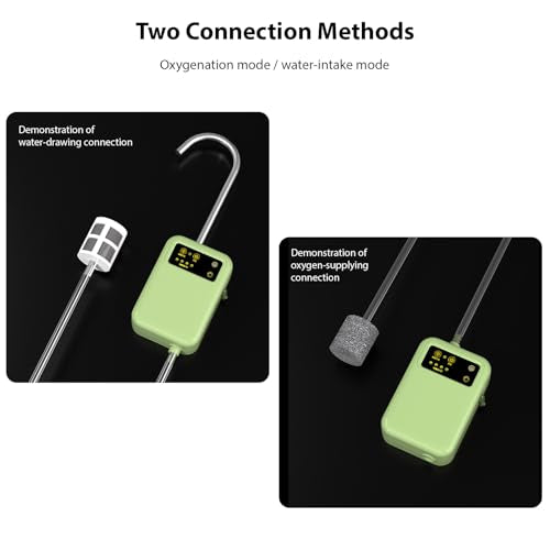 Portable Oxygen Pump, Smart Sensor Water Aerator with 2500mAh Battery, Fishing Pump for Aeration, Water Transfer Night Lighting for Buckets Aquarium Camping Trips