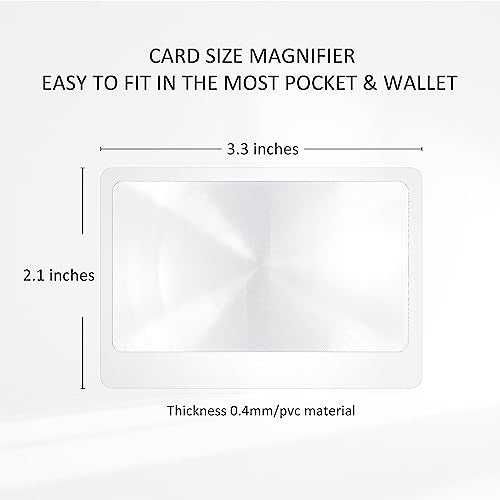 MAGDEPO 3X Page Magnifying Lens 4.75" x 7" Combo-Set 2 Bookmark Magnifier with Ruler & 2 Card Magnifier for Reading Books, Magazine, Newspaper, and People with Low Vision. - color: Combo Set