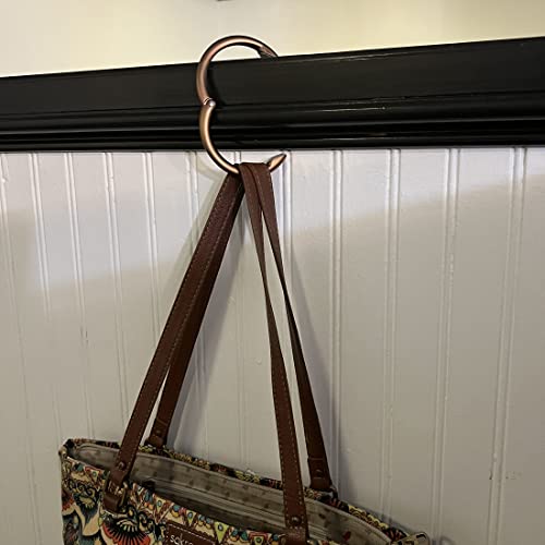 Clipa Bag Hangers The Ring that Opens into a Hook, Closes Automatically - color: Polished Copper
