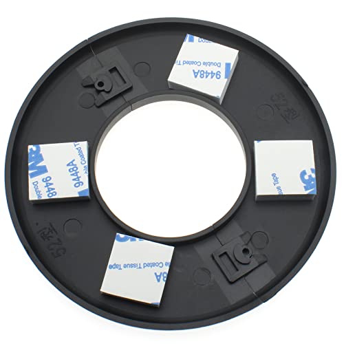 4 Pcs 2.0 Inch Wall Split Flange ABS Round Escutcheon Plate Wall-Mounted Self-Adhesive Water Pipe Cover for Water Pipe Faucet Decoration Accessories, Black