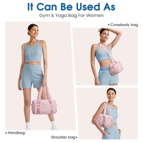 G4Free 14 Inch Mini Small Gym Bag for Women - color: Pink