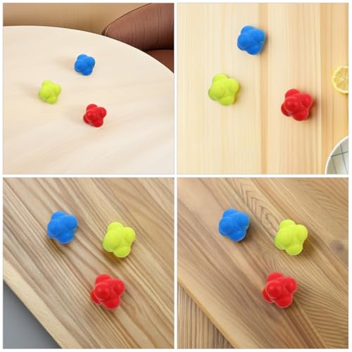 6 Pack Hexagon Reflex Training Balls for Fitness and Reflex Training