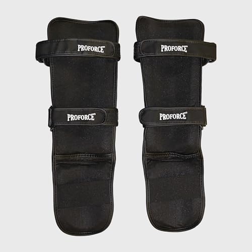 ProForce Martial Arts Combat Tactical Shin & Instep Guard - color: Black/White, size: Small
