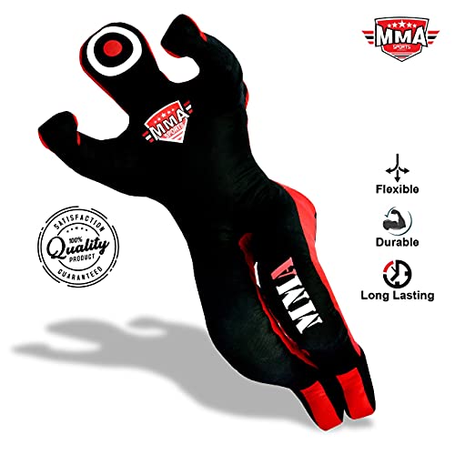 MMA Sports Brazilian JIU Jitsu Grappling Submission Throwing Dummy Punching Heavy Bag Kick Boxing Dummies UNFILLED - color: Black-2, size: 5ft, style: Sitting
