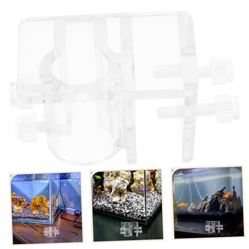 UKCOCO Aquarium Dosing Pump Hose Holder Sturdy Acrylic Tube Clamp Easy Install for Fish Tank Water Pipe