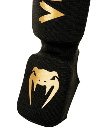 Venum Kontact Shin Guards - color: Black/Gold, size: X-Large