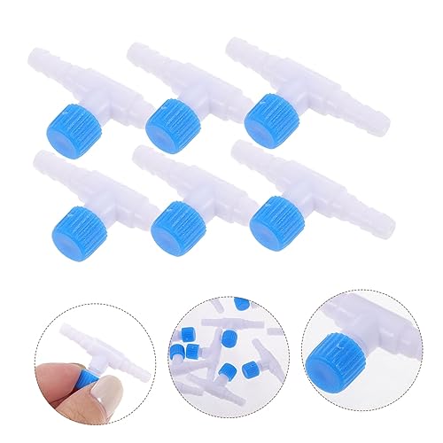 30Pcs T Shaped Aquarium Valves Compact Fish Tank Air Regulators Inline Tubing Connectors Adjustable Air Pump Control Valves for Home Aquariums