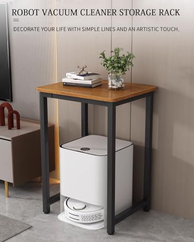 Robot Vacuum Stand Cabinet,Storage Cabinet for Robot,Fish tank stand base,Single/double layer, non-slip foot pads,Sofa Sideboard Adaptable for Living Room, Entryw Golden Oak (Double Layer) 80x40x80cm