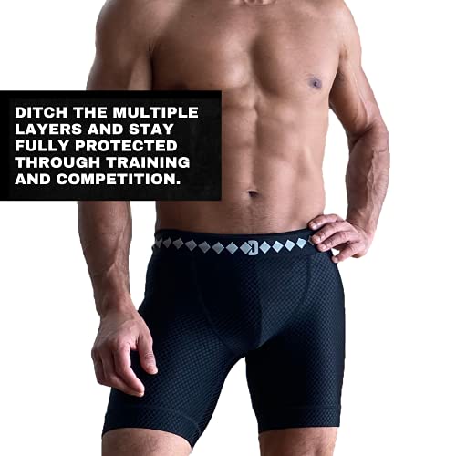 Diamond MMA Compression Performance Short with Built-in Jock Strap Black - size: Small