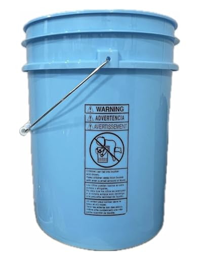 5 Gallon Premium HPDE Plastic Bucket - Made in USA Food Grade Storage Container, BPA Free All Purpose Pail (5, Aqua) - color: Aqua