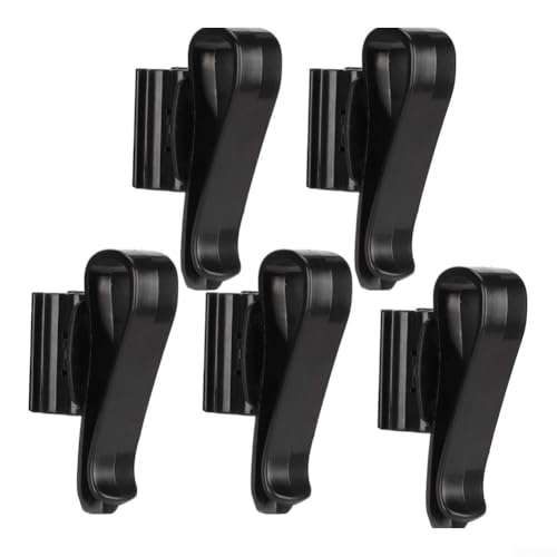 5 Pack Fish Tank Water Pipe Clamp ABS Aquarium Hose Holder for 8-16mm Tubing, Secure Mounting Clip for Aquarium Maintenance and Water Change Support(black)
