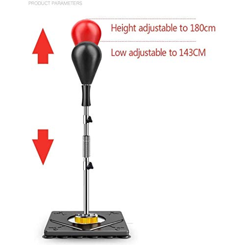 Freestanding Boxing Speed Punching Bag Reflex Bag, Adjustable Height for Adults and Child Packing Punching Ball, Fitness Training Equipment Household Tumbler-Schwarz - color: Schwarz