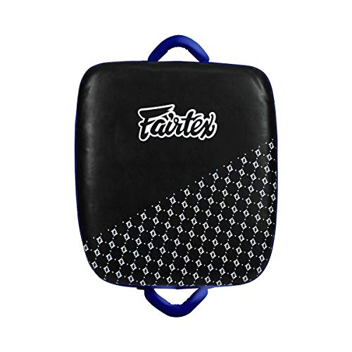 Fairtex LKP1 Leg Kick Pad, Suitcase Style Muay Thai MMA Kickboxing Shield - color: Black/Blue