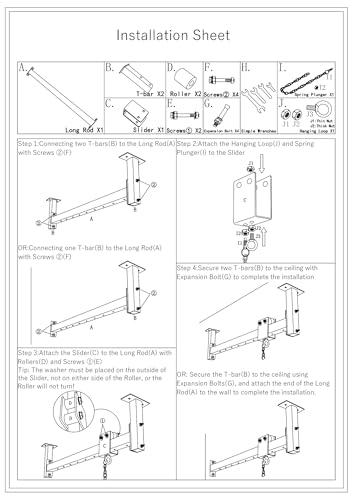Heavy Bag Hanger w Roller Wall Ceiling Mount 42'' , up to 300 LB Capacity