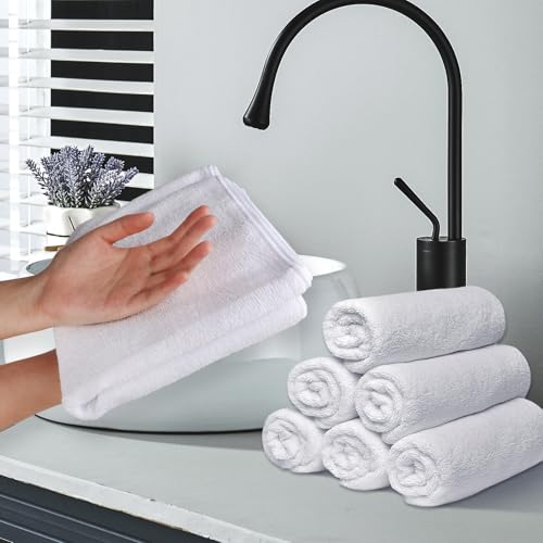 UNIMADE 2 Pack Hand Towels Set - Microfiber Gym Towels - color: White, size: 2 Pack