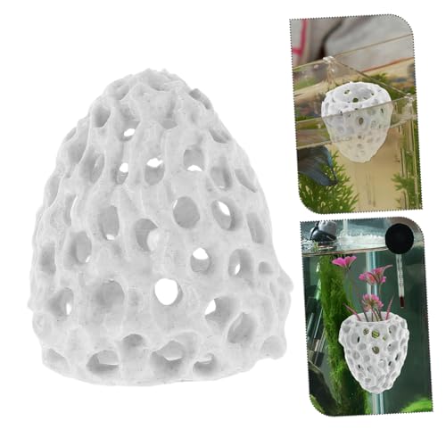 POPETPOP Aquarium Shrimp Cave Dome Hideout with Suction Cup Multi Design for Betta Fish Shrimp Easy to Decoration Safe Breeding Shelter for