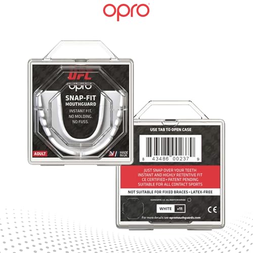 OPRO Snap-Fit UFC Mouth Guard, Instant Fit (White) Adult - color: Ufc - White, size: Adult (Age 11+)