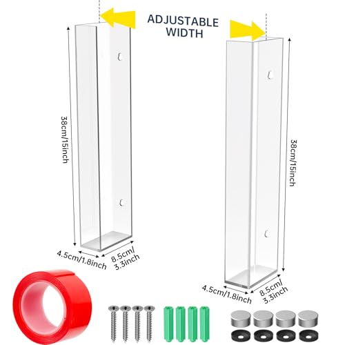 NiHome 3-Tier Clear Acrylic Glove & Tissue Box Holder Dispenser, Wall Mount - size: 3-tier