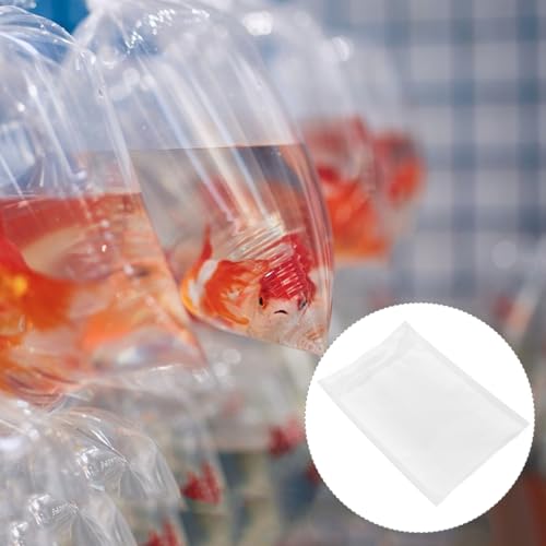 MAGICLULU 100pcs 15x22cm Sealable Live Fish Transport Bags Portable Oxygen Filling Fish Fry Pouches for Aquarium Shipping and Packaging