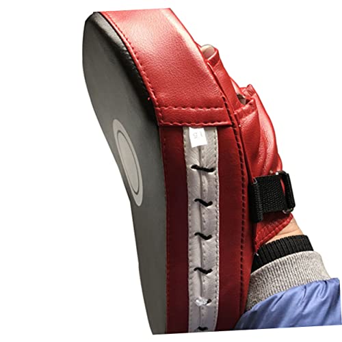 BESTonZON 1Pair Handheld Taekwondo Training Pads Durable Boxing Pads for MMA Kickboxing and Karate Red Black Martial Arts Focus Mitts for Gym Training