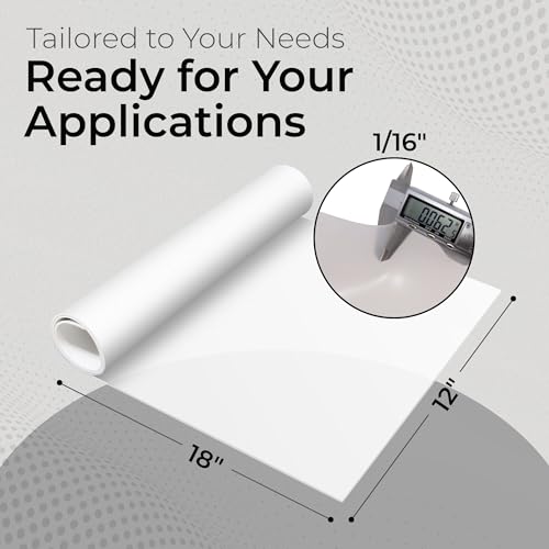 Exactly Rubber - Translucent Silicone Sheet, 50A Durometer Rubber Sheet, Semi Clear Silicone, Resistant -80 to 450°F, Food-Grade Silicone Placemat, 450% Elongation, Made in the USA, 1/16 x 12" x 18" - size: 1/16 x 12 x 18