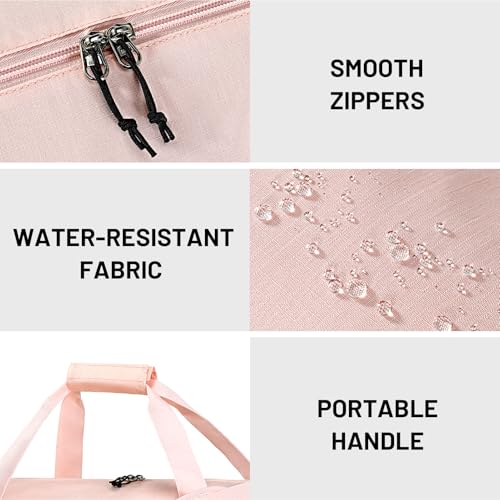 MIER Small Gym Duffle Bag with Shoe Compartment & Wet Pocket, 24L, Pink - color: pink, size: 24L