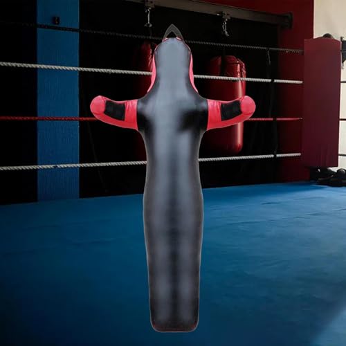 Wrestling Dummy Bag Unfilled Training Practice Cover PU Leather Grappling MMA Boxing Karate Judo Kickboxing- 120cm