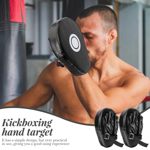 Curved Boxing Pads 2pcs Black for Kickboxing Training and Mitt Drills