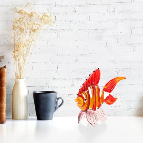 ARTIBETTER 1pc Glass Fish Ornament Flowers for Clear Animal Glass Sea Figure Jewelry Marine Vase for Flower Desktop Decoration