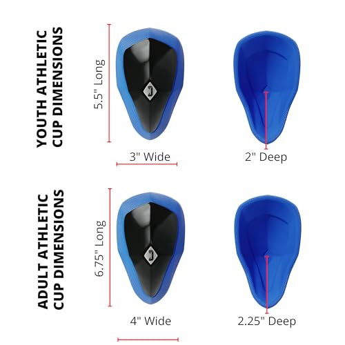 Diamond MMA Athletic Cup w/ Soft Rim, Shock Absorbent Groin Protector for High Impact Sports, Combat Sports, Baseball, Lacrosse, Football, Hockey, MMA, BJJ, Boxing, Muay Thai | Adult & Youth - size: Youth (Pack of 2)