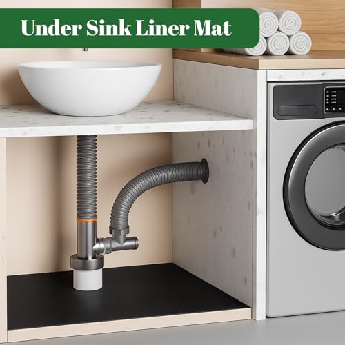 Shelf Liner 30 Inches Wide, Kitchen Cabinet Liner, Drawers Liner Non-Slip | Thickened Non Adhesive Black Liner 30 Inches x 20 FT, Washable Oil-Proof for Shelves, Refrigerator, Storage, Desks