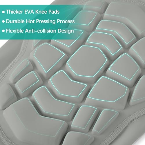 Knee Pads Compression Leg Sleeve Wrestling Volleyball Football Knee Pads, Knee Compression Sleeve for Youth Adult, 1 pair of Knee Sleeves ((#1) Gray-2pcs,Large) - color: (#1) Gray-2pcs, size: Large