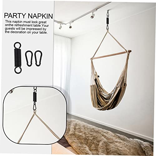 Swing Spring Stainless Steel Outdoor Hammock Chair Hanging Twist Coil - color: Black