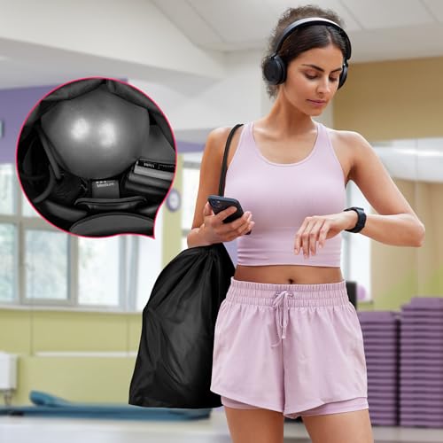 WALITO Home Pilates Kit for Women,Pilates Ring Set with Magic Circle,Resistance Bands,Figure 8 Workout Bands,Mini Ball, Compact Toning Fitness Essentials Starter Set Accessories Gift - color: BLACK SET