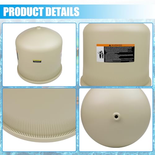 Pool Filter Almond Lid Assembly Compatible with pentair 178581, for Clean & Clear Plus 420 CCP420 160301 and Quad D.E. 80 Pool and Spa Cartridge Filters, Pool Filter Housing Cover Tank Top Lid, 21 In