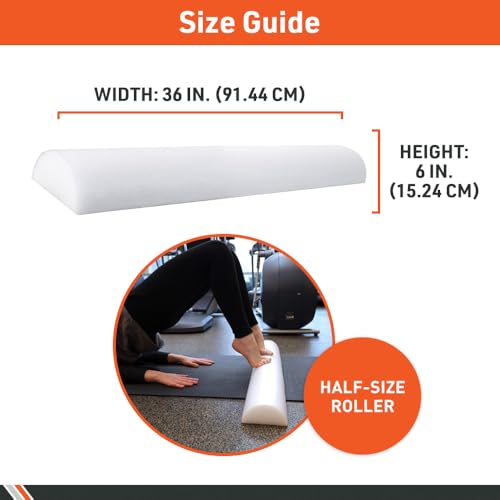 Body Sport Half Foam Rollers, 6 x 36-Inch - size: Half 6 x 36 in